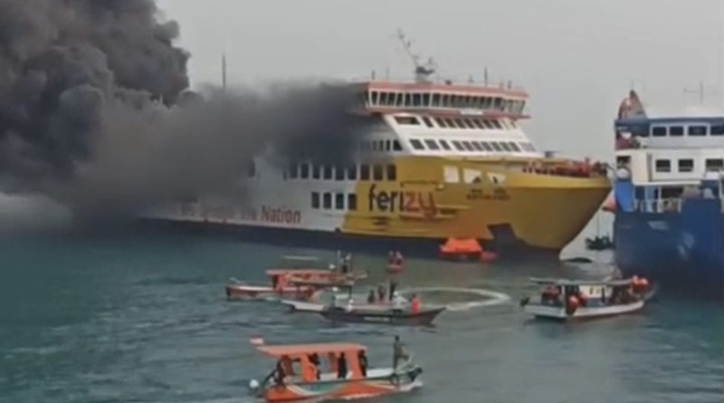 KMP Batu Mandi Terbakar di Alur Masuk Pelabuhan Merak, Tim SAR Dikerahkan